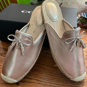 New Coach Cassidy Leather Espadrille Size 9B